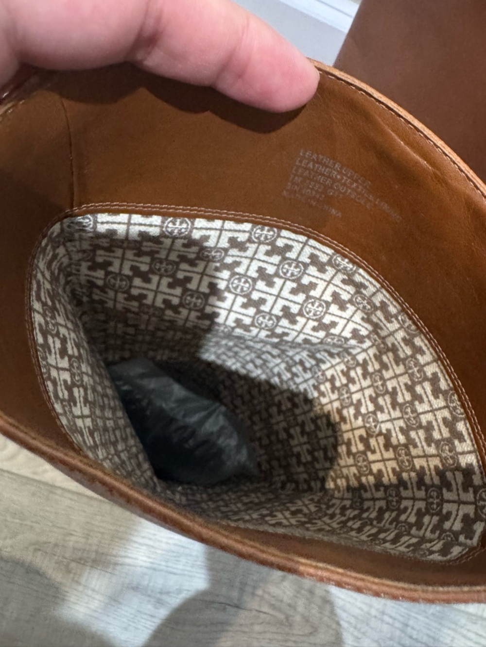 Tory Burch Chestnut Brown Leather Tall Riding Boots - Picture 7 of 8